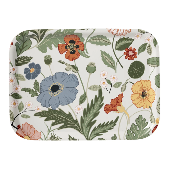 Klippan Yllefabrik Bloom tarjotin 20x27 cm Créme