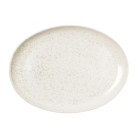 Broste Copenhagen Nordic Vanilla lautanen soikeat 35,5 cm Cream with grains