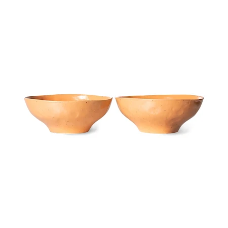Bold & Basic Kulho 2-pakkaus 17 cm Keramiikka Keltainen