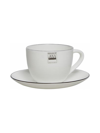 Á table -cappuccinokuppi ja lautanen