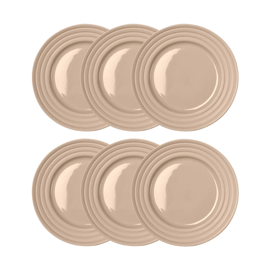 NJRD Lines-lautanen pieni Ø 21 cm, 6 kpl, beige ruskea