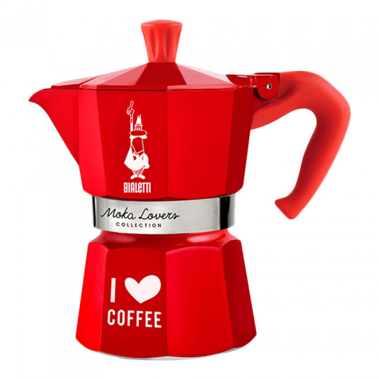 Mutteripannu Bialetti Moka Lovers 3-cup Red