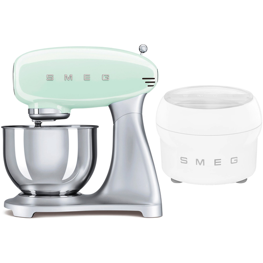 Smeg Yleiskone, jossa jäätelökone, pastellinvihreä