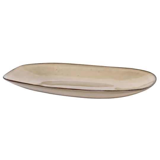 Broste Copenhagen Larni lautanen 19x32,5 cm Beige