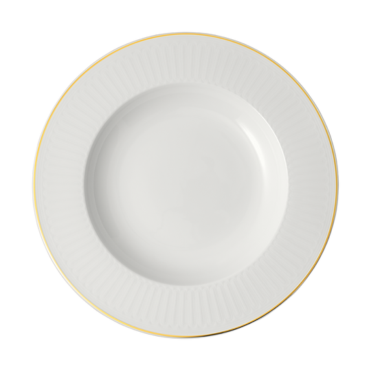 Villeroy & Boch Château Septfontaines syvä lautanen Ø 29 x 3,5 cm Valkoinen-kulta