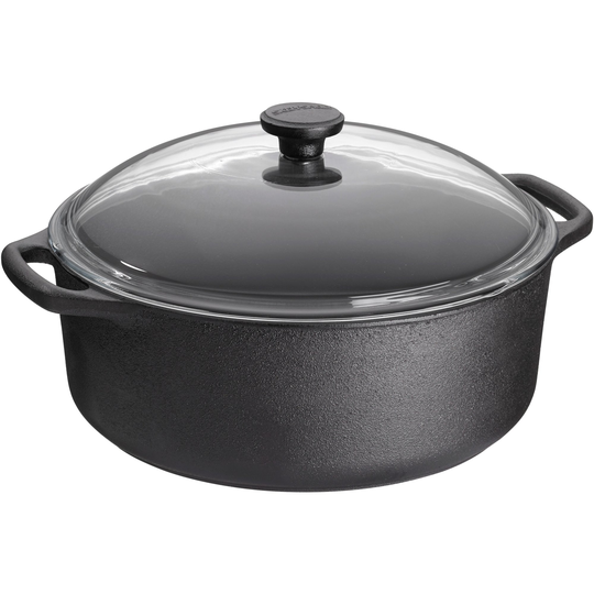 Skeppshult Pyöreä kattila valurautaa, lasikansi 5,5 L