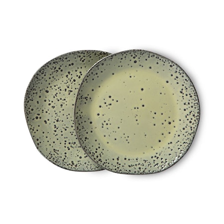 Gradient Lautanen 2-pakkaus 16 cm Keramiikka Vihreä