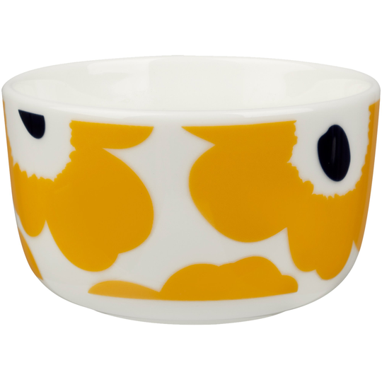 Marimekko Unikko-kulho, 2,5 dl, keltainen/tummansininen