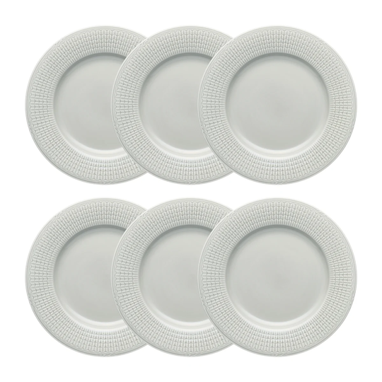 Rörstrand Swedish Grace lautanen Ø24 cm 6-pakkaus Dimma (harmaa) Sumu (harmaaa)