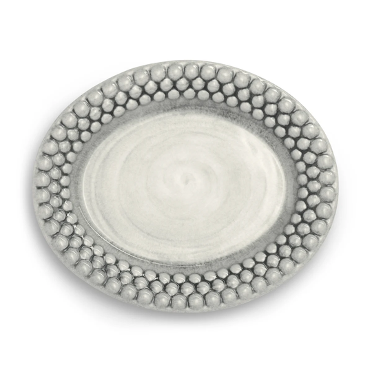 Mateus Bubbles-lautanen, ovaali 20 cm Harmaa