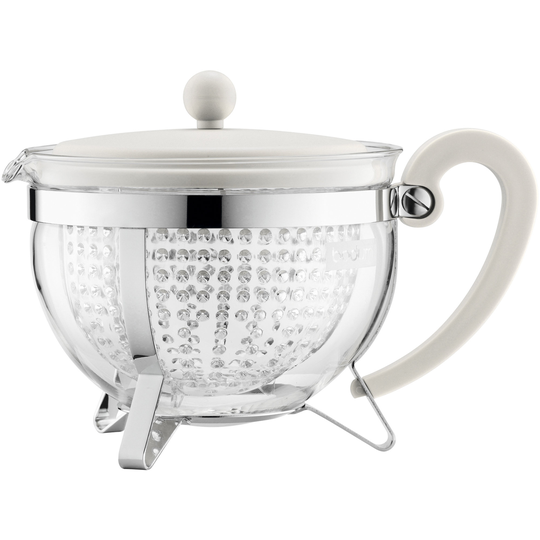 Bodum CHAMBORD-teekannu, jossa on suodatin, 1,3 l – valkoinen