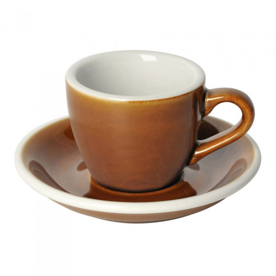 Espresso kuppi ja lautanen Loveramics Egg Caramel, 80 ml