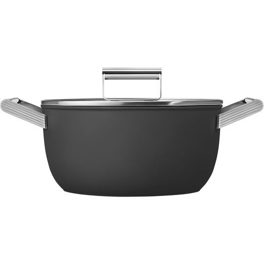 Smeg Kattila, kannellinen, 24 cm, musta