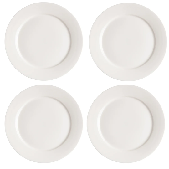 Scandi Living Kalk-lautanen 28 cm 4-pack valkoinen