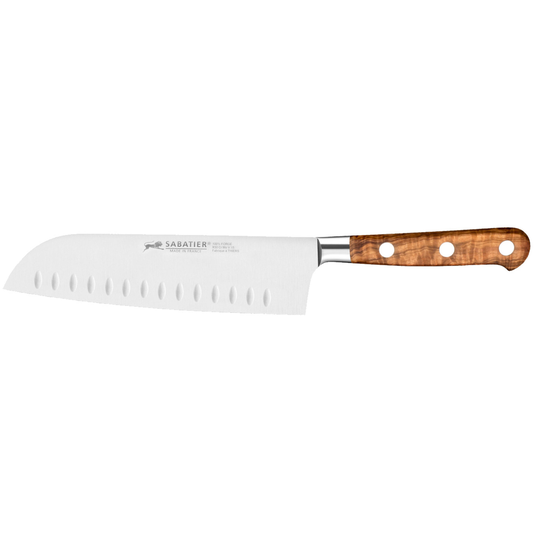 Sabatier Santoku-veitsi, oliivipuu, 18 cm.