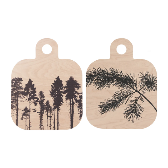Muurla Forest leikkuulauta 25x32 cm luonnonvärinen-musta