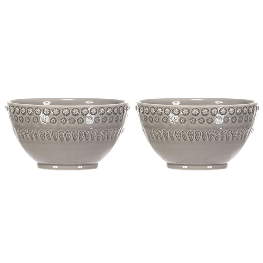 PotteryJo Daisy kulho 35 cl, 2-pakkaus Soft grey (harmaa)