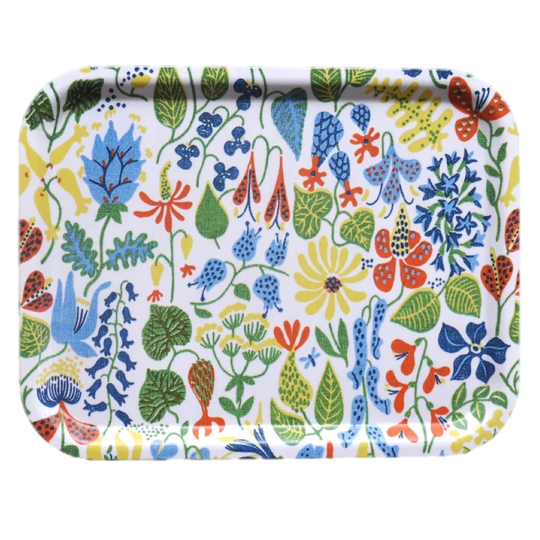 Opto Design Herbarium keltainen tarjotin 36x28 cm