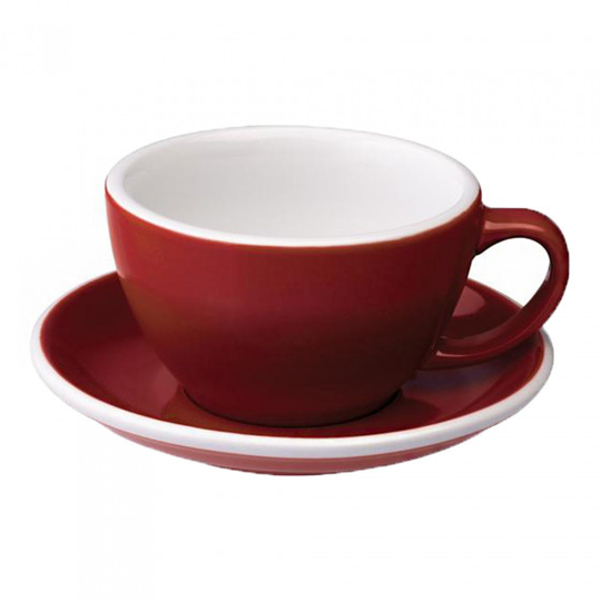 Café Latte kuppi ja lautanen Loveramics Egg Red, 300ml